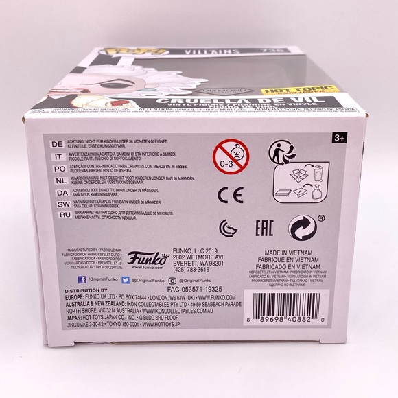 Funko Pop Disney Villains Cruella De Vil 736 Emma Stone Vaulted Figure Exclusive - Picture 8 of 9